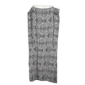 NEW- Wrap Around, Waist Tie, B/W Snake Print, Long Maxi Dress One Size Fits All